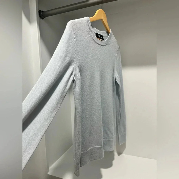 Soft by Nadaam Light blue 100% Cashmere Crew Neck Sweater womens size small - Picture 4 of 10
